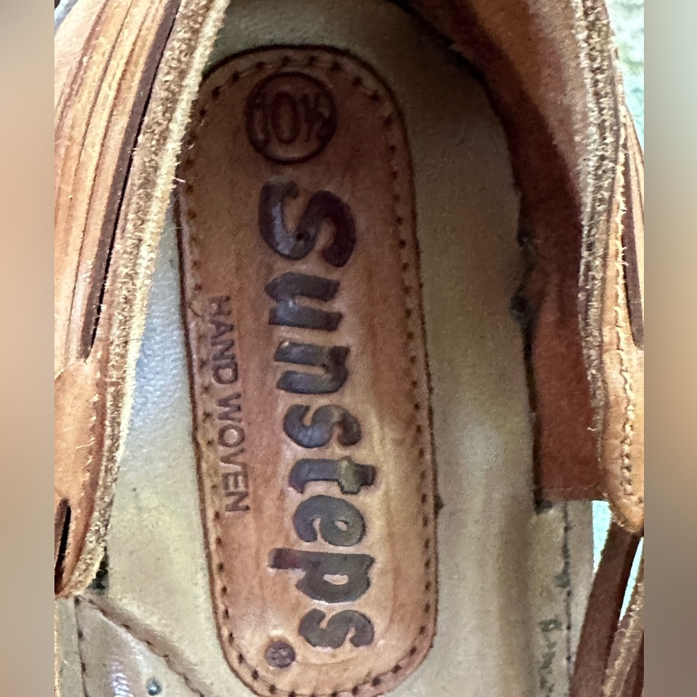 Sunsteps Leather Hand Woven Sandals size 10.5 - Picture 5 of 9